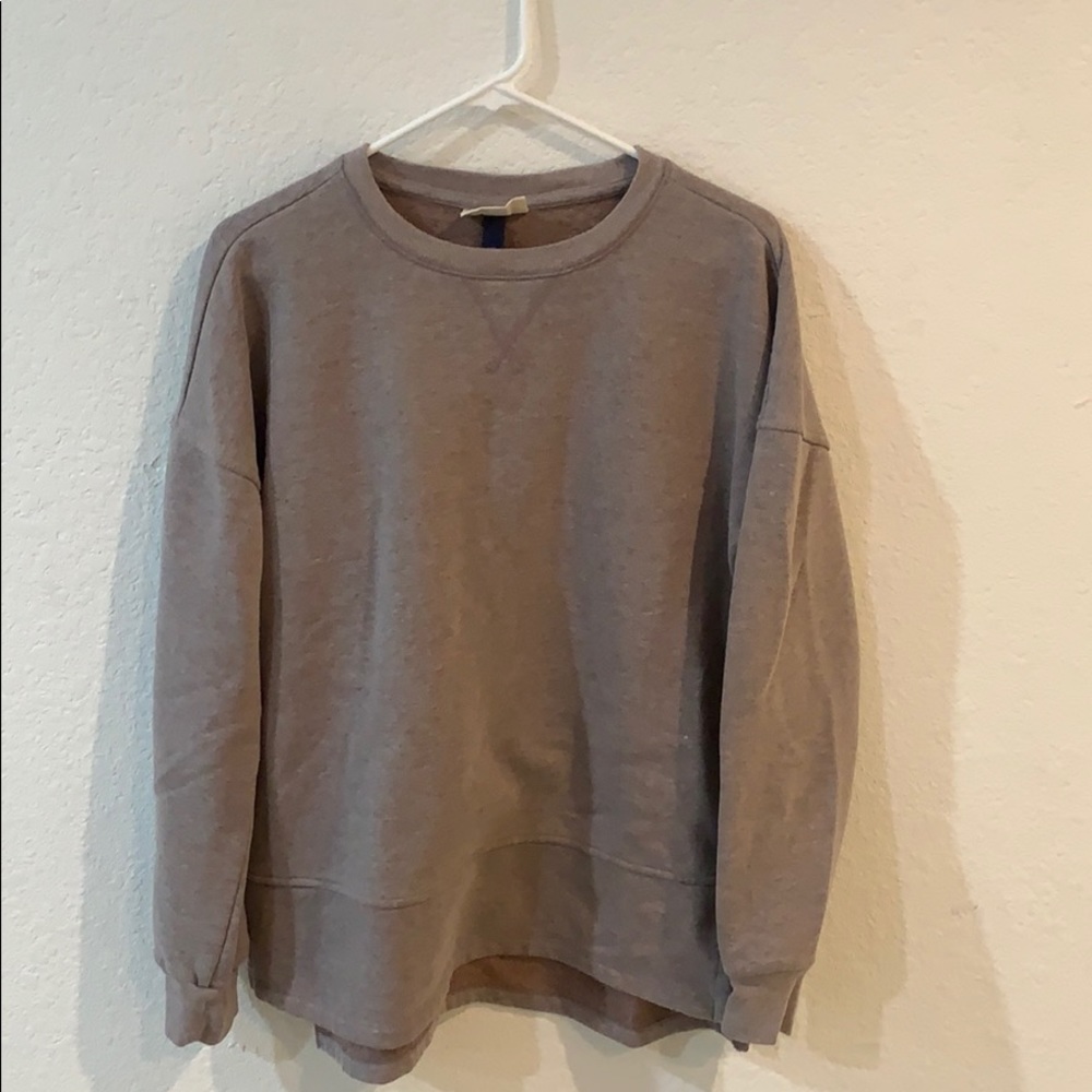 purple crew neck sweatshirt